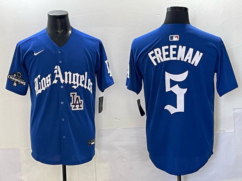 Men Los Angeles Dodgers #5 Freeman Blue 2025 Nike MLB Jersey style 001->los angeles dodgers->MLB Jersey